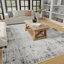 Tapis d'intérieur gris en polypropylène tissé à la main Ariahna-316173936