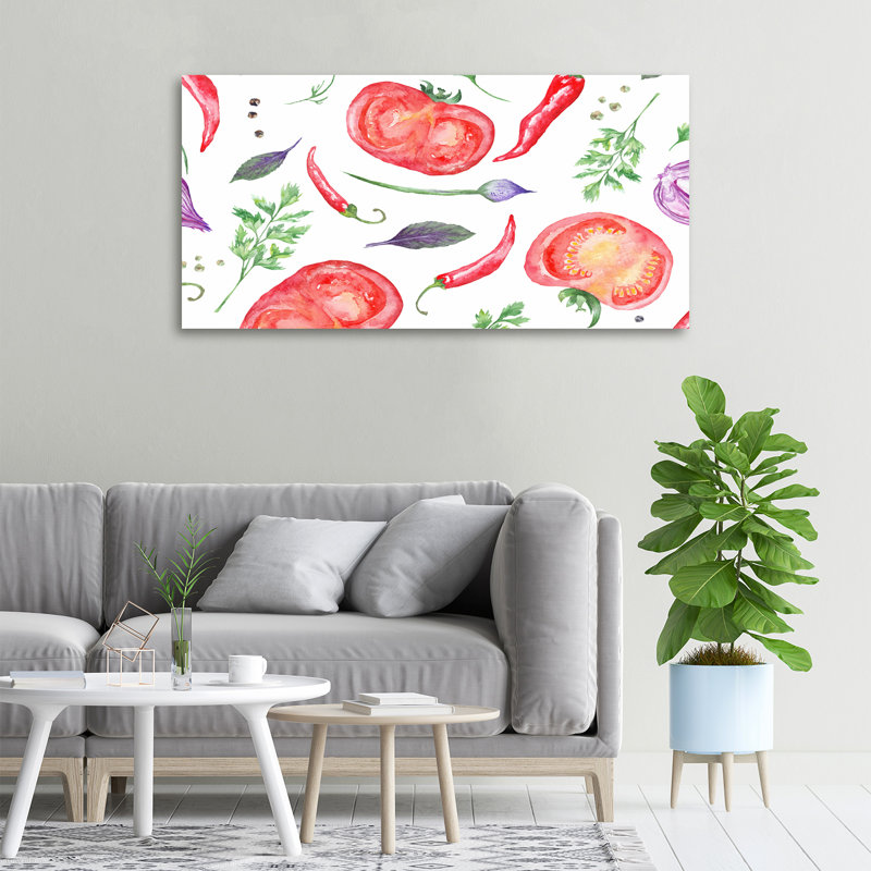 Tomato And Spices - No Frame Print on Canvas