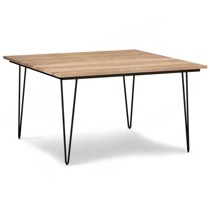 Table de salle à manger carrée 54 po Hunter, H 29,5 po x L 54 po x l 54 po