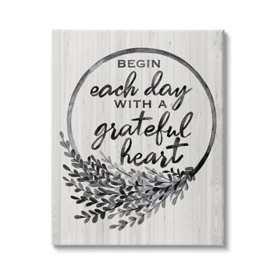 " Begin Each Day Grateful Heart Vintage Country Wreath " by Arrolynn Weiderhold