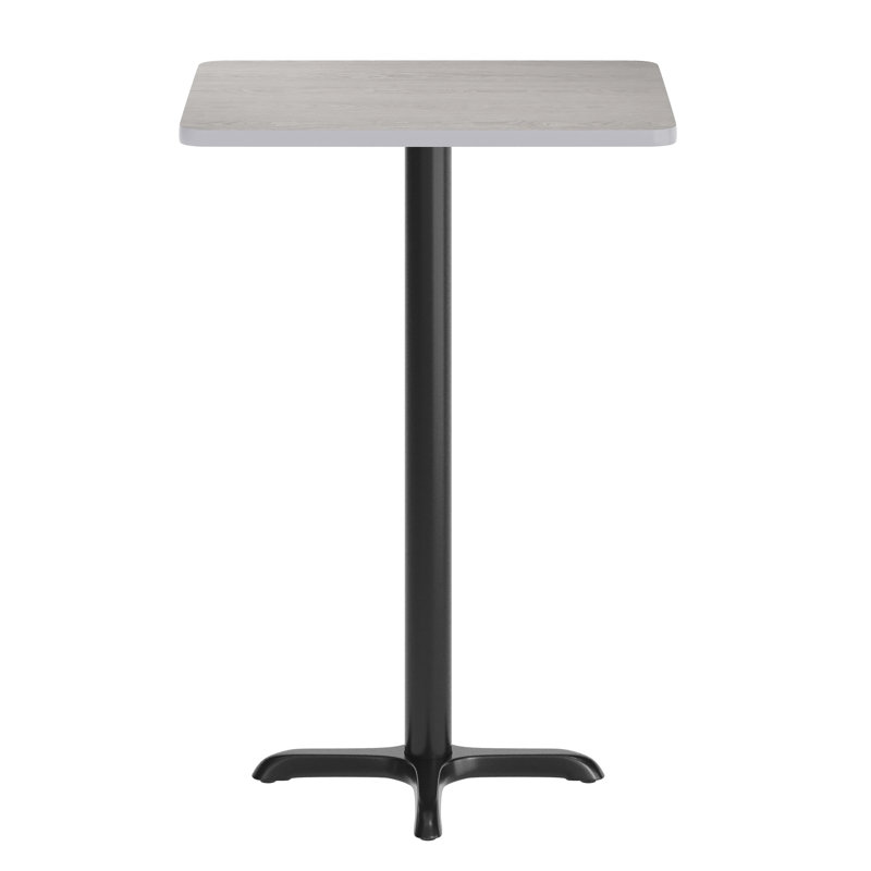 Plateau de table en stratifié Jaramillo, L 30 po x L 24 po, Hauteur de la barre (hauteur de 43,13 po), Gris