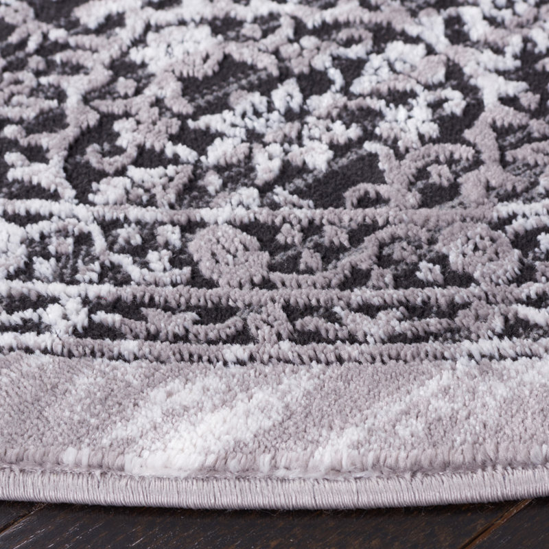 Derlin Performance Geometric Rug, Round 6'7"