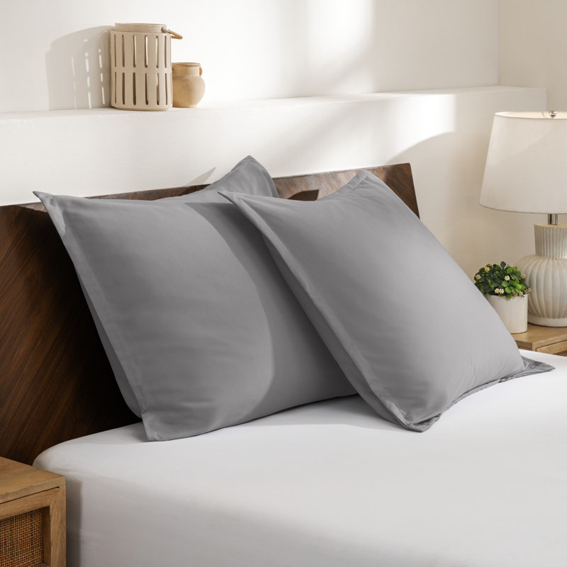 Ultra-Soft Pillow Sham Set, Light Gray, Euro