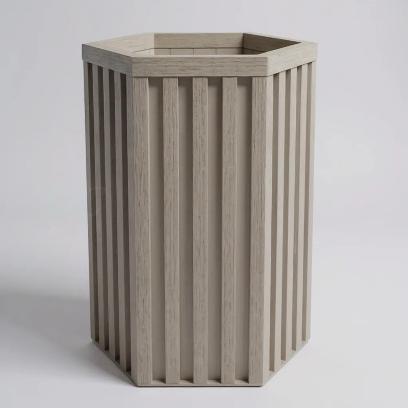 Jardinière à colonne hexagonale MD, Gris brun, H 22,28 po x l 13,52 po x P 11,77 po