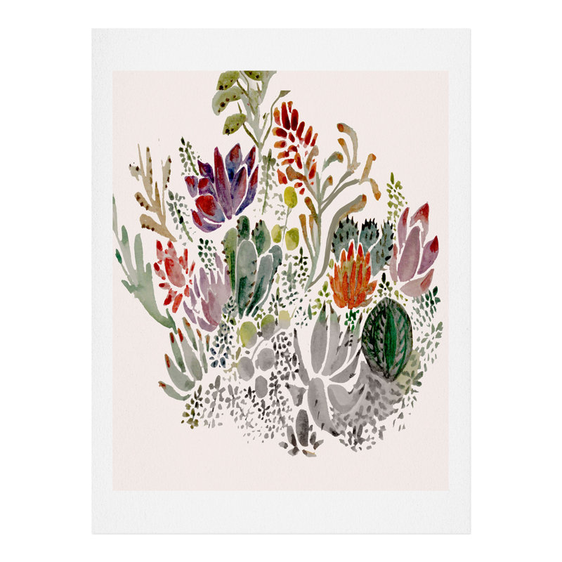 « illustrations plantes grasses design », reproduction, Papier, H 14 po x l 11 po x P 2 po, Blanc
