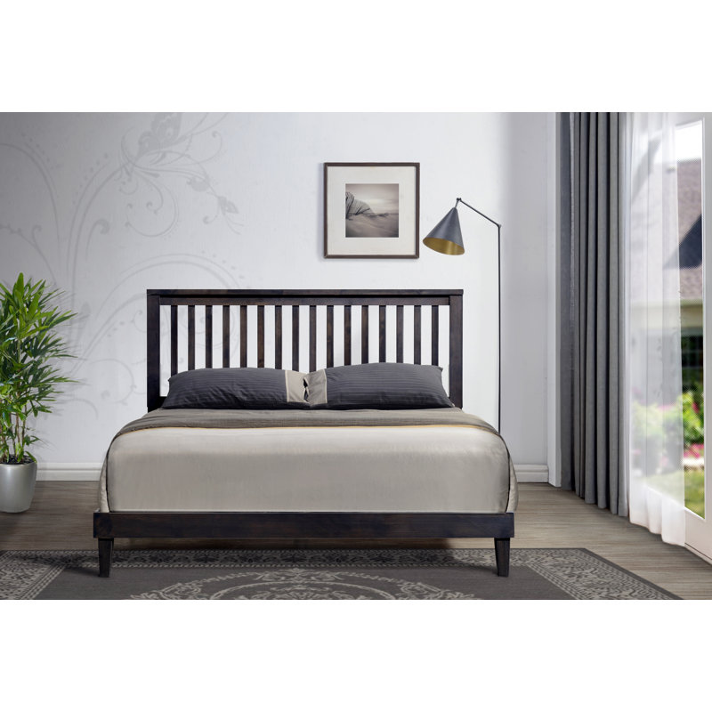 Slat Bed, Queen, Dark Cappuccino