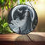 Panneaux de vitrail attrape-soleil en forme de balai de sorcière, chat et lune, pour la décoration de fenêtre-735613070