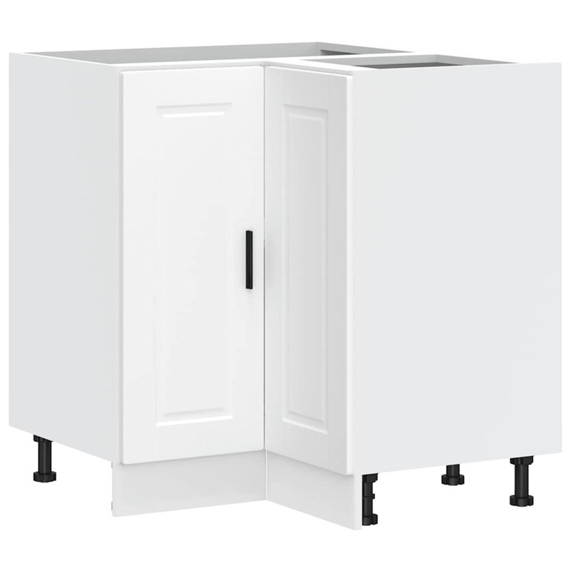Latitude Run Kitchen Corner Base Cabinet Porto Engineered Wood, White