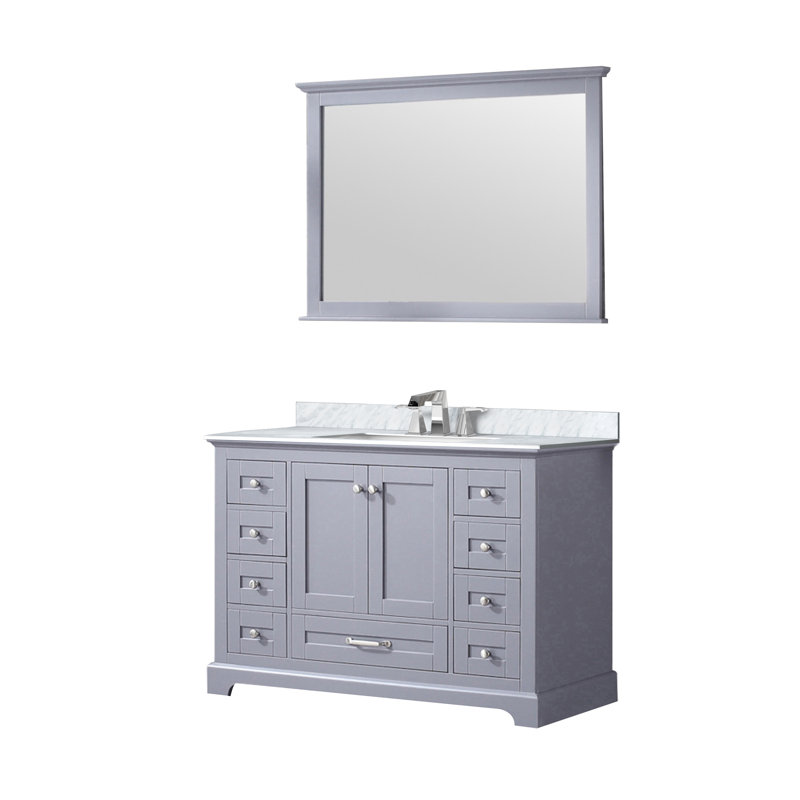 Dukes 48" Dark Grey Single Bath Vanity with Marble Top