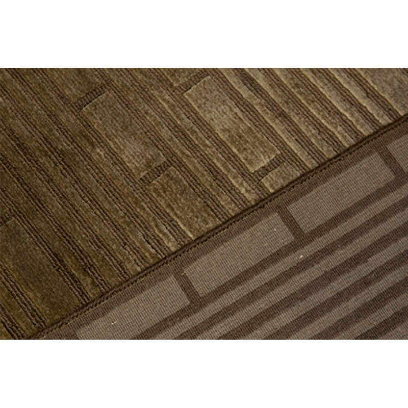 Tapis taupe noué à la main de haute qualité