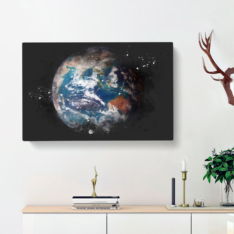 Beautiful View of Earth - Wrapped Canvas Painting Print, 50cm H x 76cm W x 3cm D
