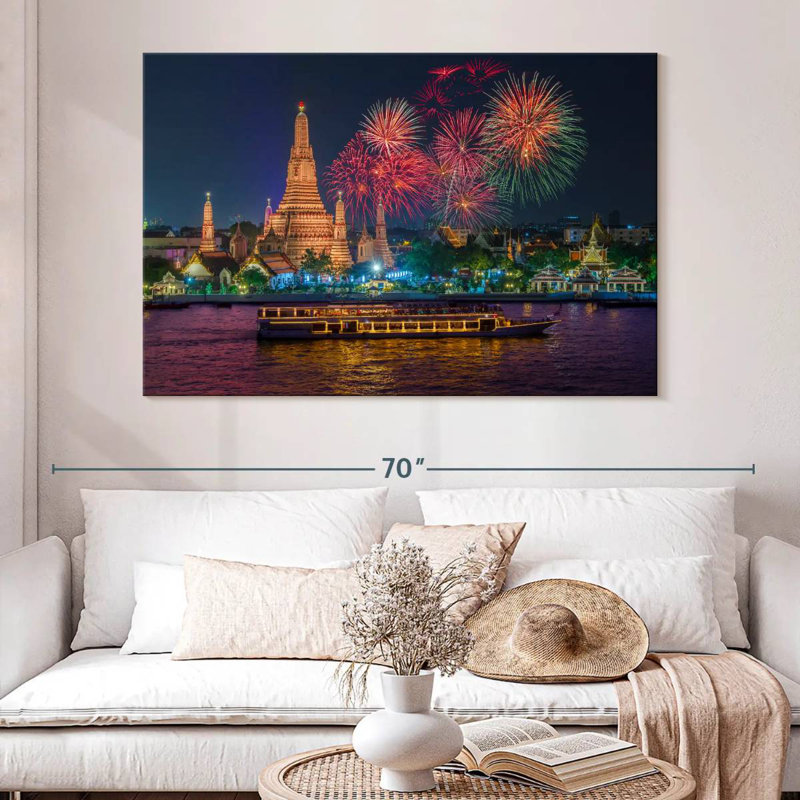 Nicci Bangkok New Year Fireworks, 34" H x 51" W