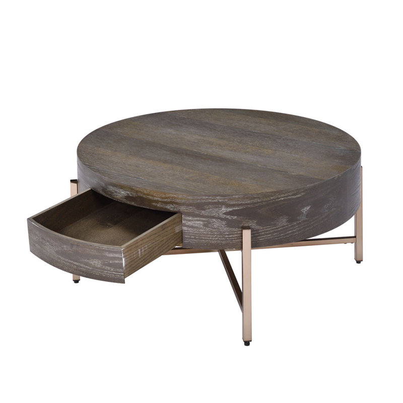 Table basse Weyton brun clair et champagne