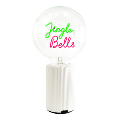 Ampoule JINGLE BELLS verte / rouge avec lampe de table PORTABLE Pop Nomad