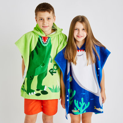 Dinosaur Hooded Towel Poncho