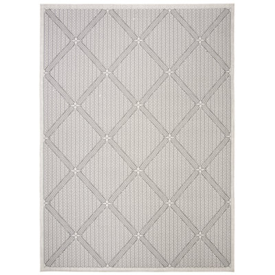 Tapis d'intérieur / extérieur géométrique lavable à la machine Martha Stewart