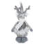 Figurine de Noël orignal sur table 12 po gris et blanc