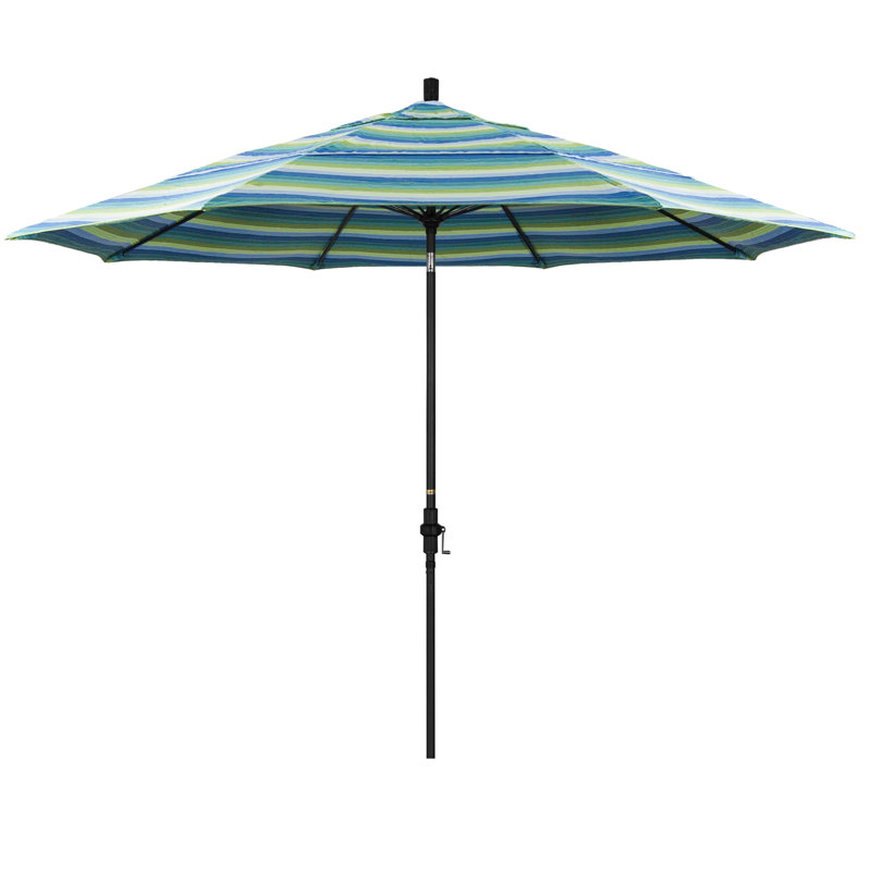 Parasol de marché 11 pi Brent, Sunbrella® Dolce à rayures oasis