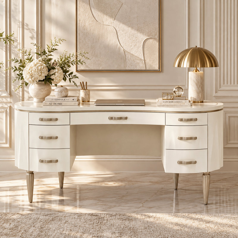 London Place Solid Wood Executive Desk