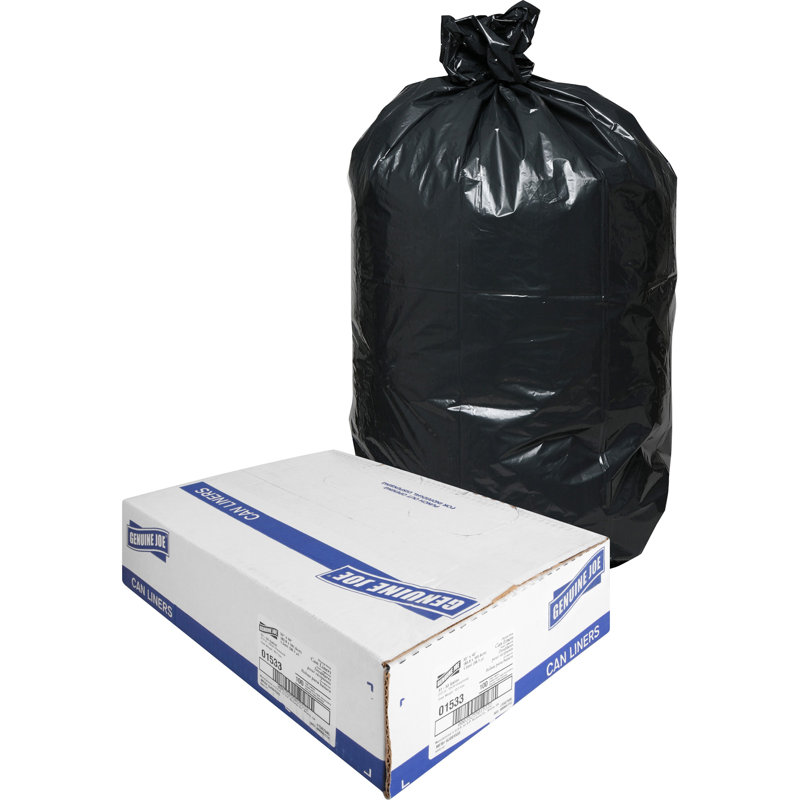 Sacs poubelle robustes, brun, Noir 1,5 mil, 31 à 33 gallons, 100 par boîte