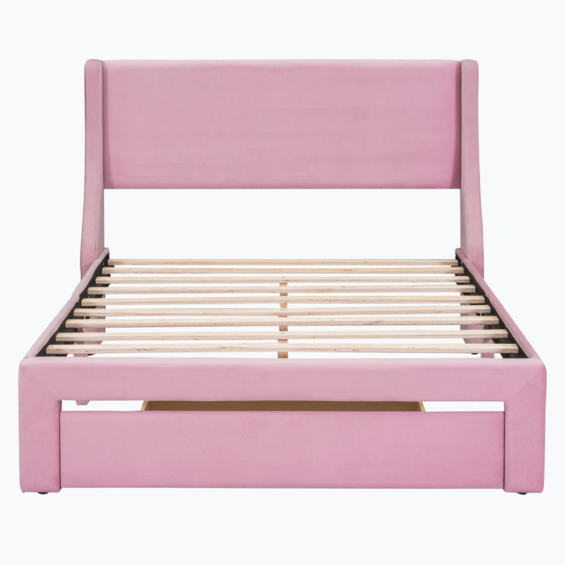 Bed Frame, Full, Pink