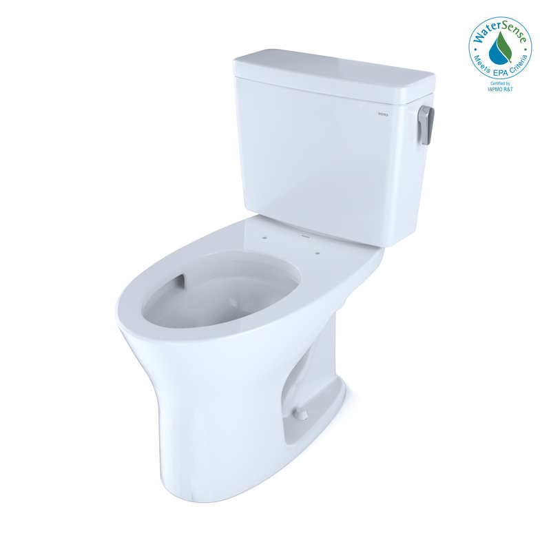 Drake® Dual-Flush Elongated Two-Piece toilet (Seat Not Included), Dual, 10", Right-Hand