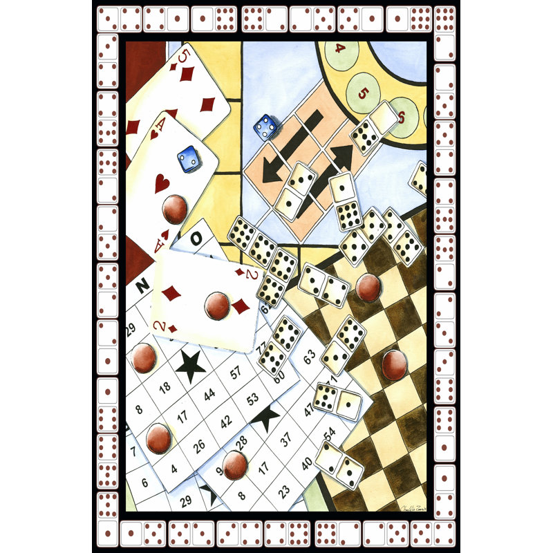 Games Galore I by Chariklia Zarris - Wrapped Canvas Print, 46cm H x 30cm W x 3.8cm D