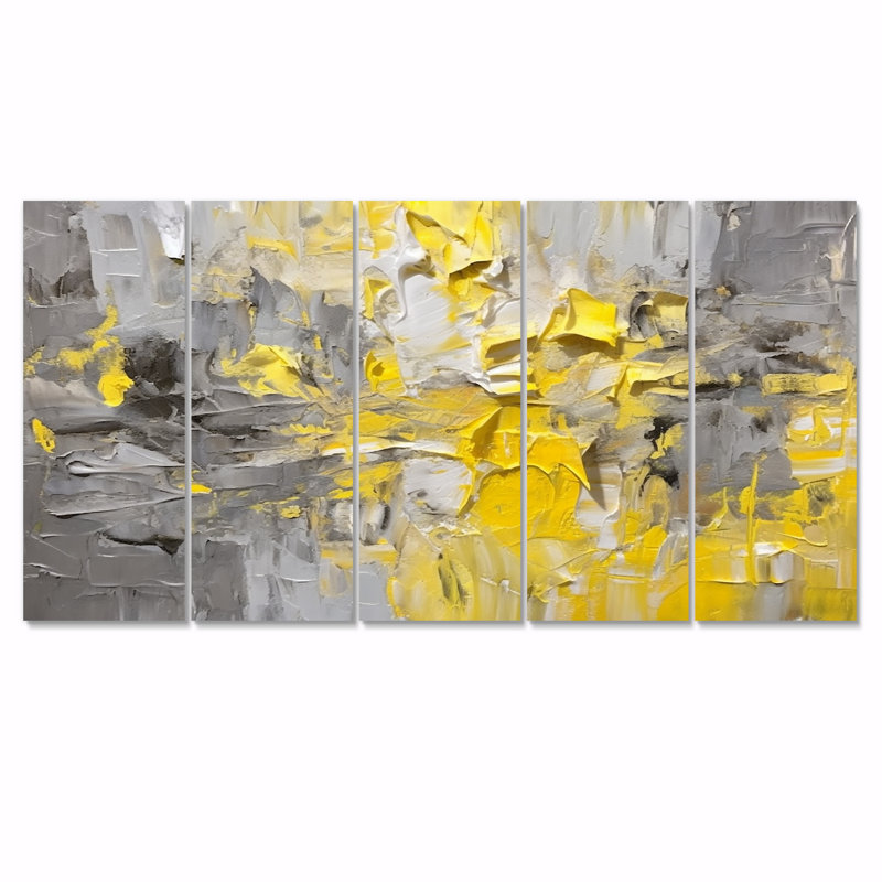 Coreson - Ensemble d'art mural abstrait 5 pièces, H 28 po x l 60 po