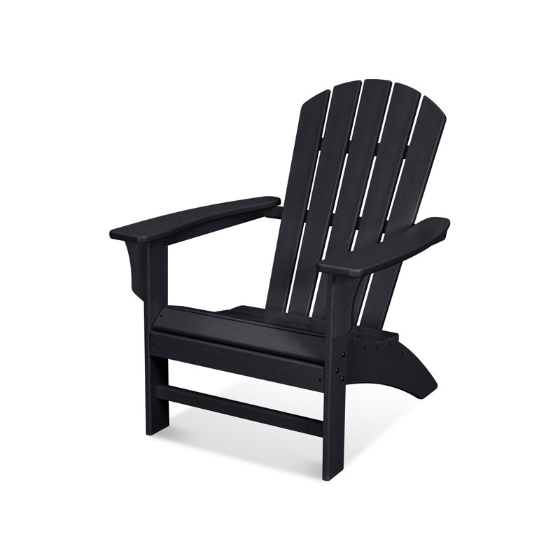 TREX Outdoors Yacht Club Adirondack Chair, Charcoal Black