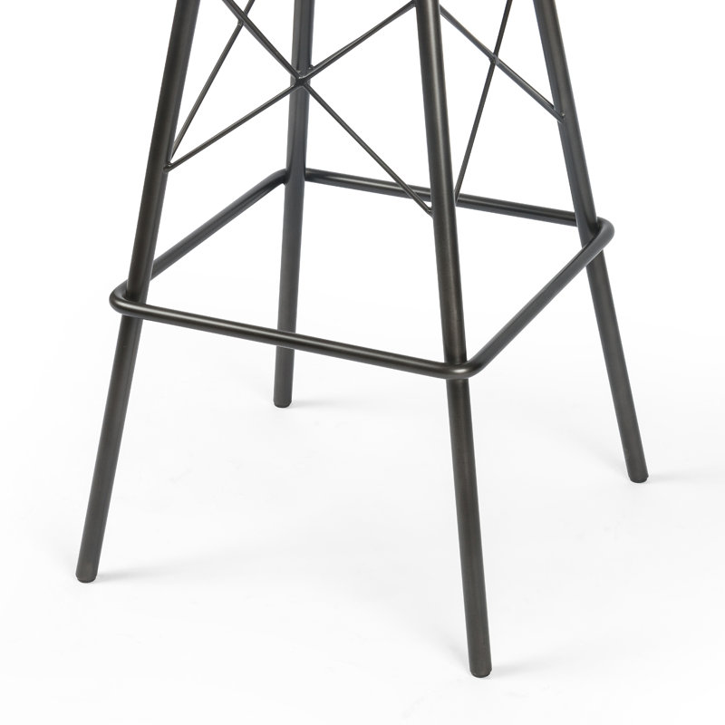 Diaw Swivel Upholstered Stool with Metal Frame, Sonoma Butterscotch Top Grain Leather, Bar Stool (30.25" Seat Height)