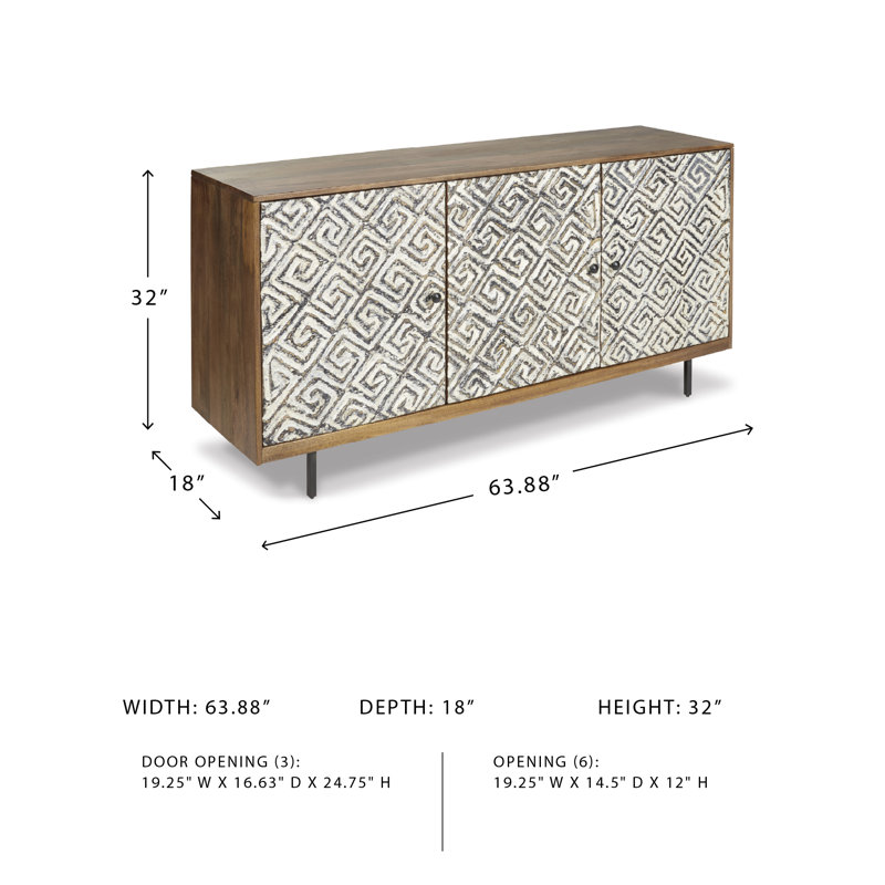 Table buffet large 64 po Noille