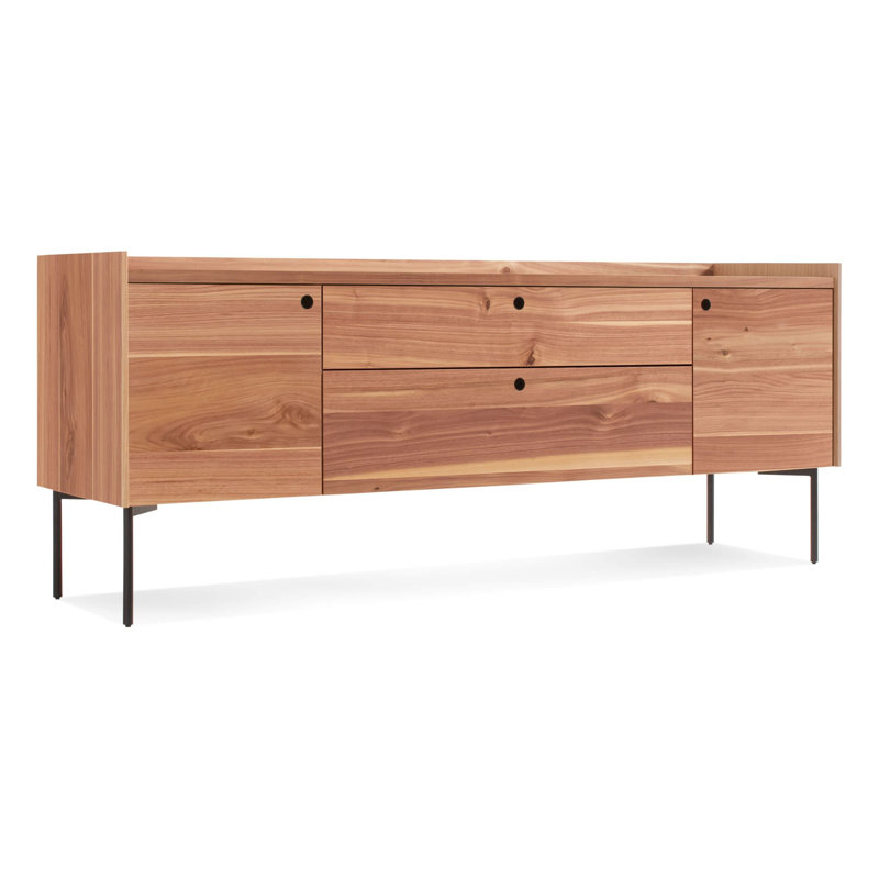 Peek 70'' W Solid Wood Sideboard, Rustic Walnut