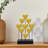 Herewardus Handmade Wooden Hearts Sculpture Solid Acacia Rustic Home Accent and Christmas Table Decor-1441163071