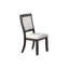 Ensemble de 2 chaises d'appoint rembourrées antiques et rembourrées beige clair