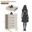 Commode à 5 tiroirs cannelés pour chambre à coucher, commode moderne de 28 po avec tiroirs profonds, organisateur de tiroir en bois pour salon, couloir, chambre de bébé, garde-robe de couloir-650902824
