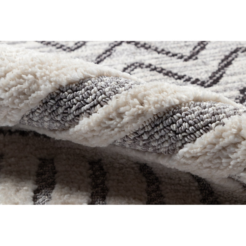 Tapis ivoire / gris clair Adhnan, Rectangle 2 pi x 3 pi