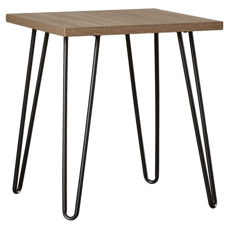 Ewalt Side Table with metal legs, Sonoma Oak