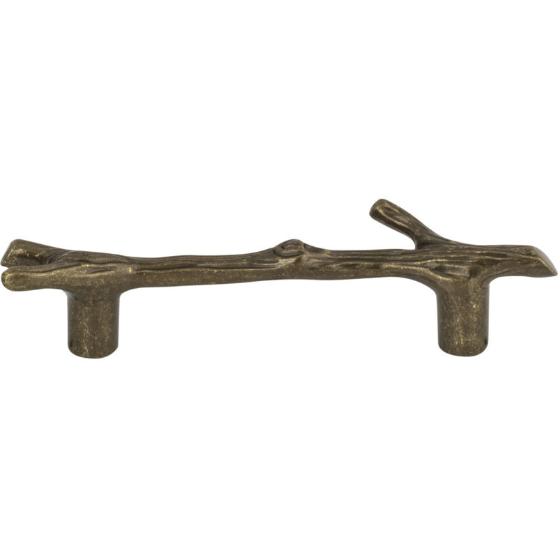 Twig 3" Center Bar Pull, Burnished Bronze