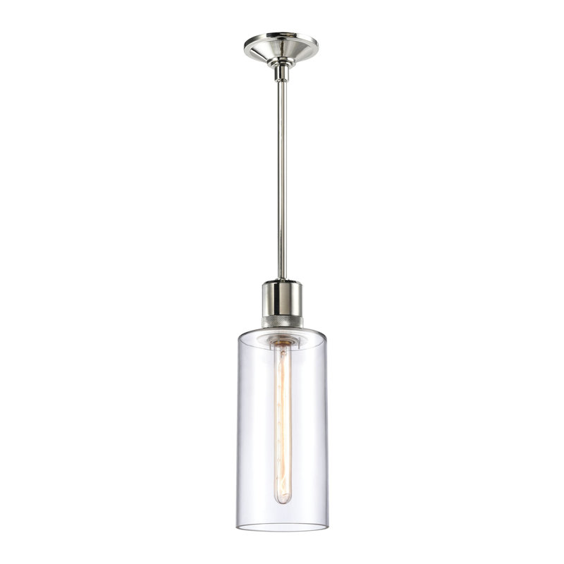 Zigrina Pendant, 65.88" H x 5.88" W x 5.88" D, Polished Nickel