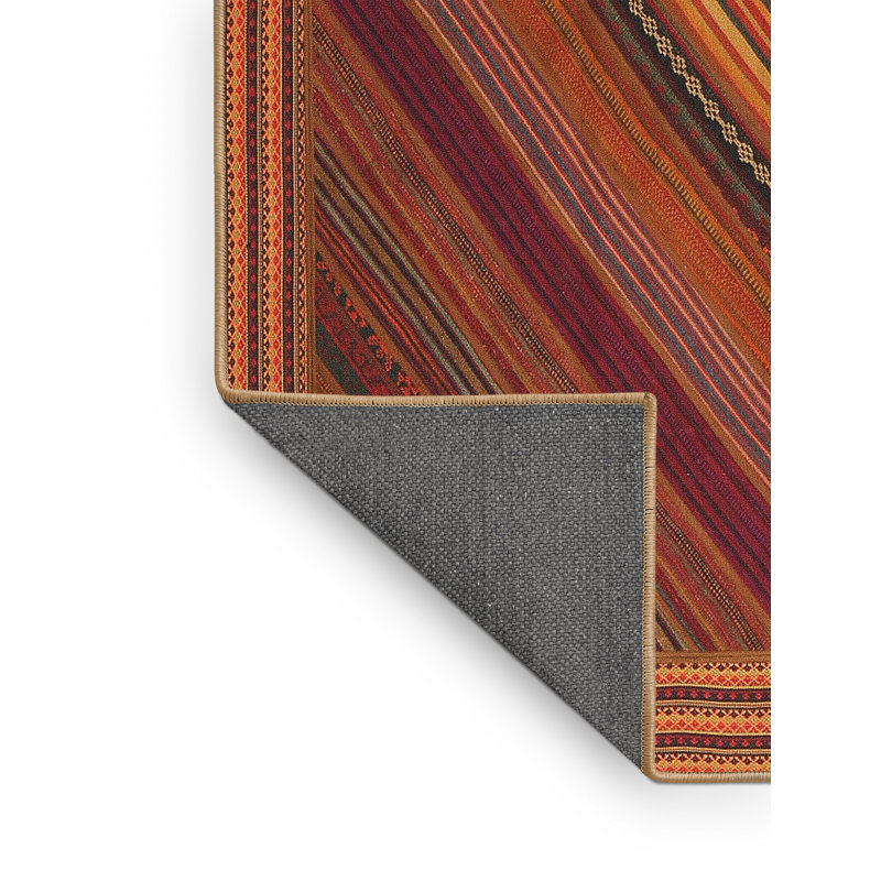 Tapis rouge / brun / orange Crimson, Rectangle 2 pi x 4 pi