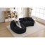 Nouveau canapé modulaire en forme de L sans os avec méridienne incurvée, canapé modulaire en chenille, mousse 30D haute densité, canapé-lit modulaire minimaliste pour salon-827007459