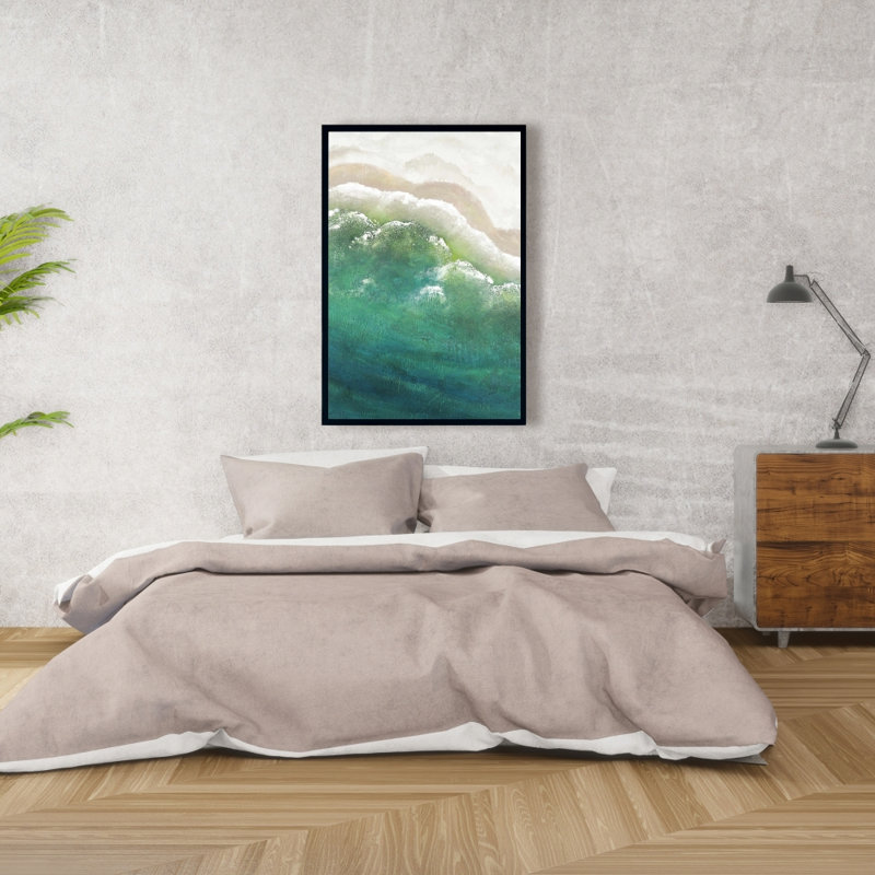 «Turquoise Sea» sur toile, H 36 po x l 24 po