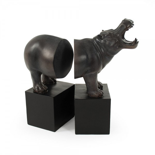 Hippopotamus Bookends