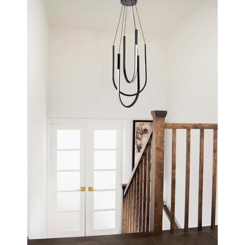 Luminaire suspendu en silicone Pacari - 54 W - blanc, Noir mat