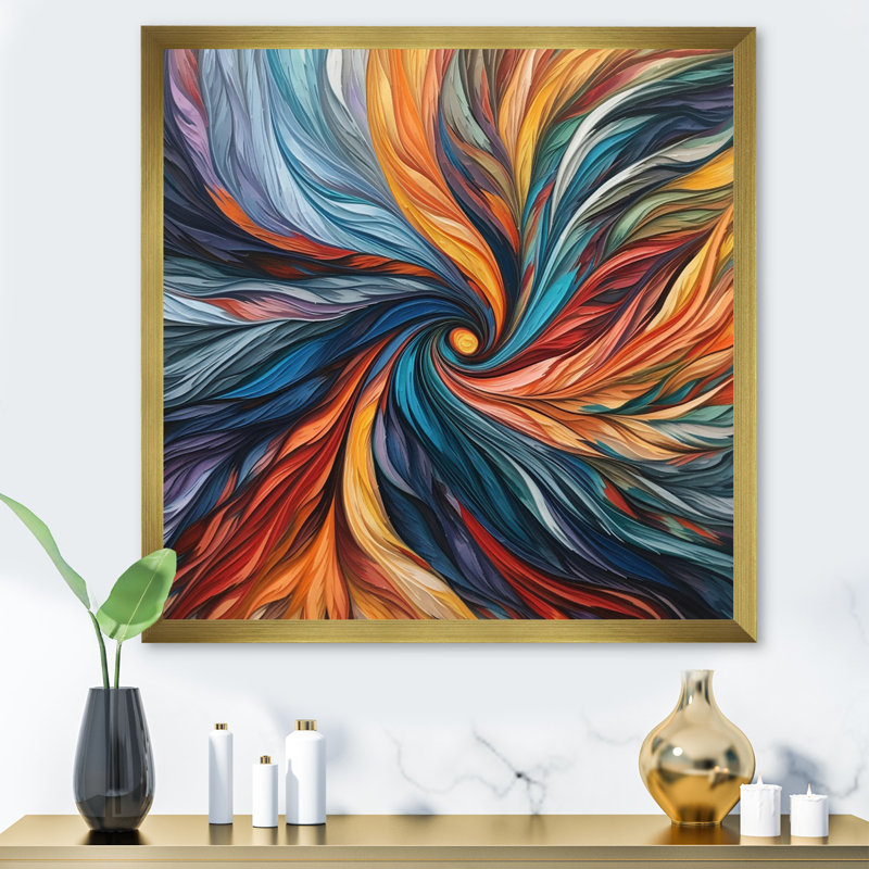 Spiral Symphony III sur impression sur toile, H 36 po x l 36 po x P 1,5 po, Cadre doré à une seule photo