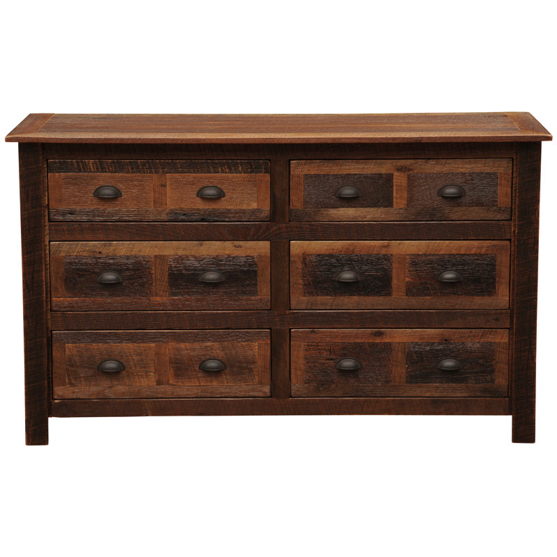 Fireside Lodge Barnwood Six Drawer Dresser - Premium Line, Barnwood