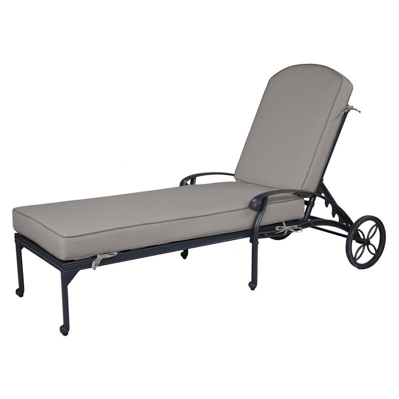 Chaise longue réglable en métal avec coussin Kaneidra , Argent argent