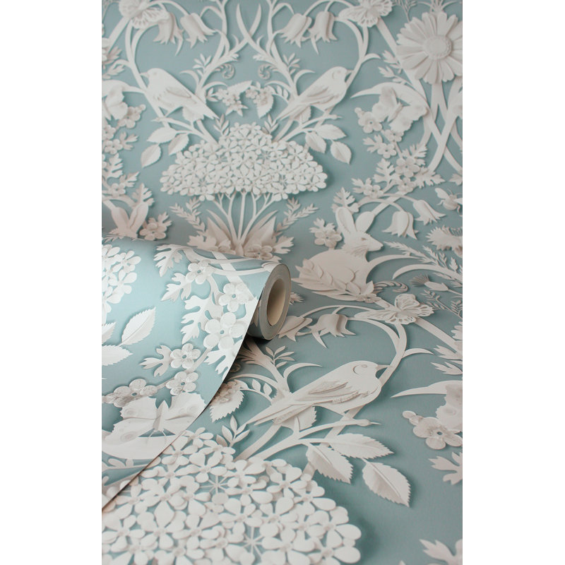 Papier peint Fae Woodland, Bleu