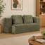 Canapé-lit convertible en nuage avec couverture, tissu Scott vert foncé, canapé-lit modulaire Queen sans ossature, canapé-lit en mousse solide haute densité pour salon et chambre, aucun assemblage requis-1331937780-1331937781