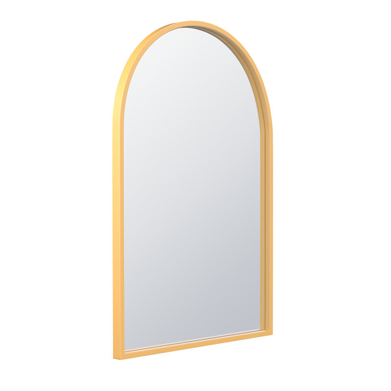 Wall Decor Arch Mirror for Bathroom Vanity, 36" x 24", Gold